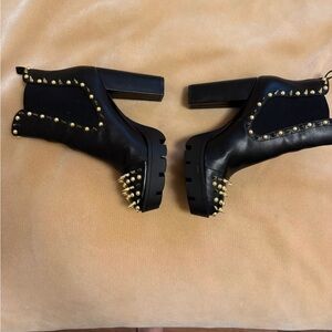 Studded Black Ankle Boots